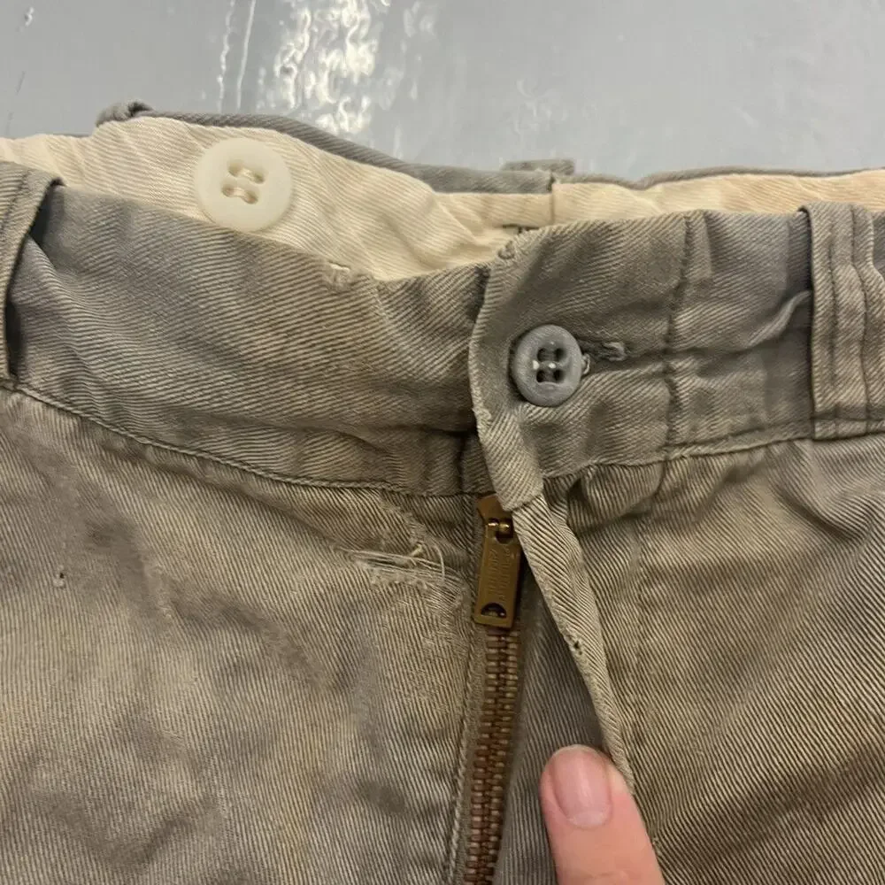 Vintage 50s Grey Sanforized Sail Cloth Workwear Chinos 36x32